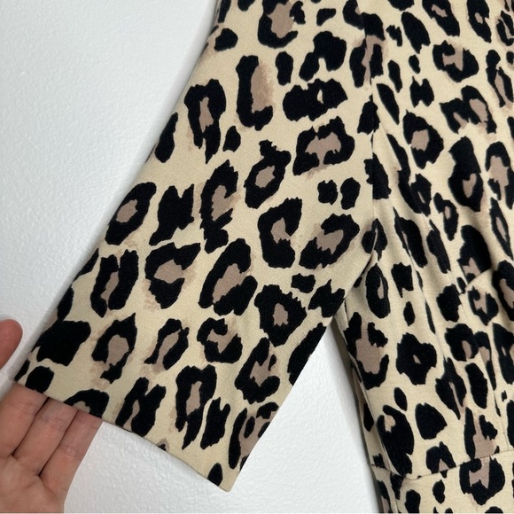 Kate Spade Leopard Print Mini Dress Ponte Knit Size 4 - Picture 3 of 12